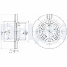 DELPHI féktárcsa BG4134 autóalkatrész