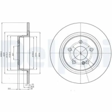 DELPHI féktárcsa BG4153C autóalkatrész
