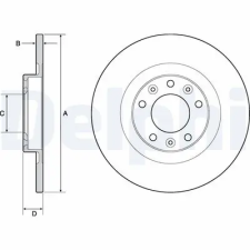 DELPHI féktárcsa BG4662C autóalkatrész