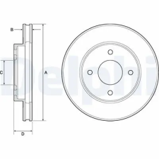 DELPHI féktárcsa BG4742C autóalkatrész
