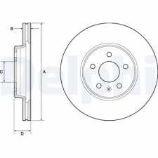 DELPHI féktárcsa BG4799C autóalkatrész