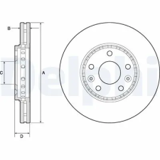 DELPHI féktárcsa BG4815C autóalkatrész