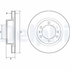 DELPHI féktárcsa BG4925C autóalkatrész