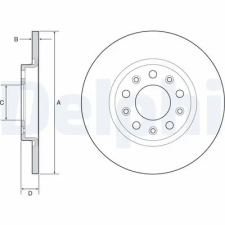 DELPHI féktárcsa BG4960C autóalkatrész