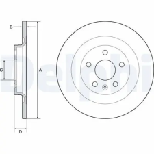 DELPHI féktárcsa BG4966C autóalkatrész