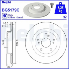 DELPHI féktárcsa BG5179C autóalkatrész