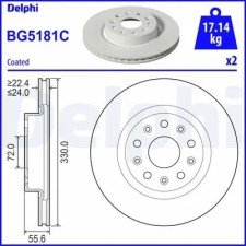 DELPHI féktárcsa BG5181C autóalkatrész