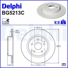 DELPHI féktárcsa BG5213C autóalkatrész