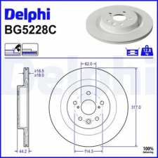 DELPHI féktárcsa BG5228C autóalkatrész