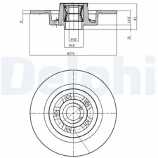 DELPHI féktárcsa BG9026RS autóalkatrész