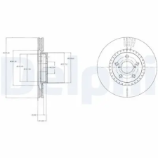 DELPHI féktárcsa BG9074 autóalkatrész