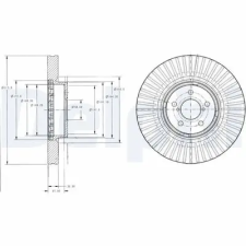DELPHI féktárcsa BG9105 autóalkatrész