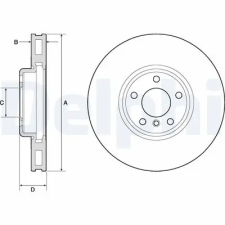 DELPHI féktárcsa BG9155C autóalkatrész
