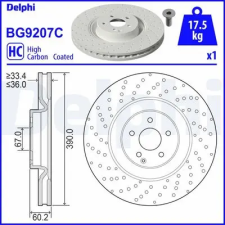 DELPHI féktárcsa BG9207C autóalkatrész