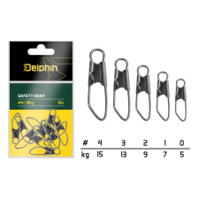 Delphin Biztonsági kapocs / 10db - #3/13kg horgászkiegészítő
