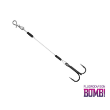 Delphin BOMB! Twisto RIGS Fluorocarbon / 3db #4/10cm szerelék horog