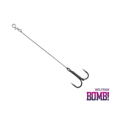  Delphin Bomb Twisto Rigs Wolfram 10 cm #4 pergető előke 3db horog