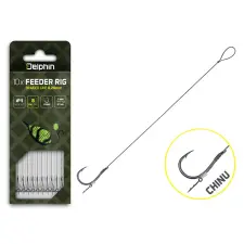 Delphin Braided Sting Feeder Rig / 10db - 8cm/0,14mm/Chinu #8 horog