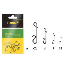 Delphin C-02 BN/XS not a knot kapocs 10db horgászkiegészítő