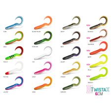 Delphin DuoPACK BOX Delphin TwistaX Eeltail UVs / 6x 5db - 6cm/TUNA csali