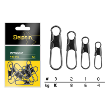 Delphin Japan snap kapocs / 10db - #0/4kg horgászkiegészítő