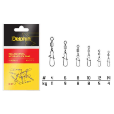 Delphin Rolling Swivel with Fastlock Snap BN/10 10db horgászkiegészítő