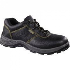 Delta Cipő pigmentált kruponbőr kétrétegű PU talp S1P black 48
