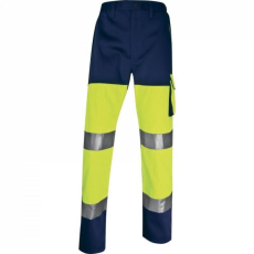 Delta Nadrág derekas Panostyle HV (20%pamut 80%polieszter) FLUO yellow/navy L