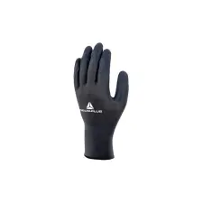  DELTA PLUS VE630 kötött poliészter védőkesztyű latex mártott tenyér szürke-fekete -08 védőkesztyű