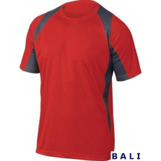 Delta Póló Bicolor sport és szabadidő lélegző könnyű red/grey XXL