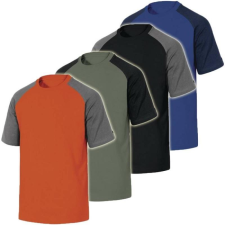 Delta Póló Genoa rövidujjú kereknyakú (100%pamut) grey/orange S munkaruha