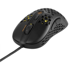 DELTACO GAMING Vezetékes Egér GAM-106, DM420 Ultra-Light gaming mouse, 400-6400 DPI, 6 buttons, 1.8m cable, black egér