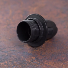 DELUX E14 csillár foglalat fekete, műanyag (F 14-303 M) DEL044 világítási kellék