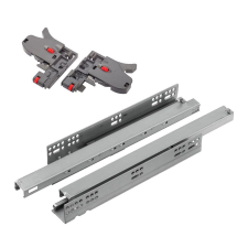Demos StrongRide 3D Szinkron 500mm teljes kihúzású sín, csillapítással 40kg bútor