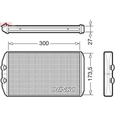 Denso Hőcserélő, belső tér fűtés DRR12008 autóalkatrész