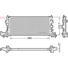 Denso hűtő, motorhűtés DRM20118 autóalkatrész
