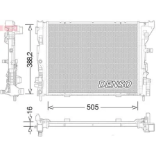 Denso hűtő, motorhűtés DRM23035 autóalkatrész
