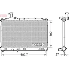 Denso hűtő, motorhűtés DRM45042 autóalkatrész
