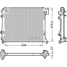 Denso hűtő, motorhűtés DRM46064 autóalkatrész