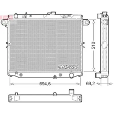 Denso hűtő, motorhűtés DRM50148 autóalkatrész