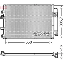 Denso kondenzátor, klíma DCN10044 autóalkatrész