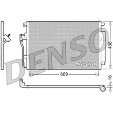 Denso kondenzátor, klíma DCN17056 autóalkatrész