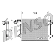 Denso kondenzátor, klíma DCN32030 autóalkatrész