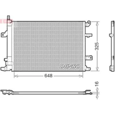 Denso kondenzátor, klíma DCN33017 autóklíma