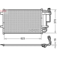 Denso kondenzátor, klíma DCN44007 autóalkatrész