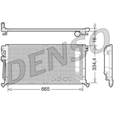 Denso kondenzátor, klíma DCN45003 autóalkatrész