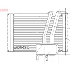 Denso párologtató, klímaberendezés DEV07005 autóalkatrész
