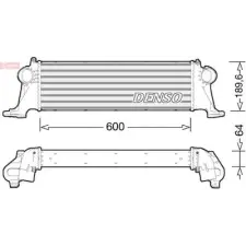 Denso töltőlevegő-hűtő DIT12004 autóalkatrész
