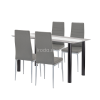  Denton 4+1 étkező garnitúra szürke-szürke