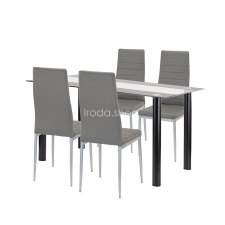  Denton 4+1 étkező garnitúra szürke-szürke bútor